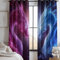Blickdicht Vorhänge mit Drucken, Verdunkelungs mit Ösen Gardinen Fantasy Anime Drache Thermo Isoliert Lärmminderung Vorhange für Schlafzimmer, Wohnzimmer H 160 x B 70 cm (2er Pack) Blau Rosa
