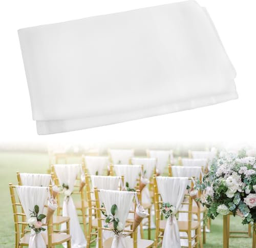2 Pièces Tulle Doux, 1,5m X 2m Tulle Blanc Pour Décoration De Mariage, Tulles Mariage Voilage Blanc Tissus pour Arche De Mariages Cérémonie Fête Rideau De Gaze