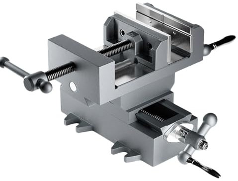 Heavy Duty 2 Way Cross-Sliding Vise Industrial Cross Slide Drill Press Vise, Benchtop Precision X-Y Compound Vise for CNC or Mechanical Equipment(Size:3in)