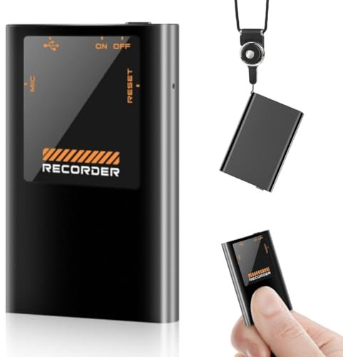 32GB Registratore Vocale, 192Kbps Mini Registratore Professionale ad Attivazione Vocale con Riduzione del Rumore, 30 Ore di Registrazione Continua per Conferenze/Riunioni/Interviste(Versione OTG)