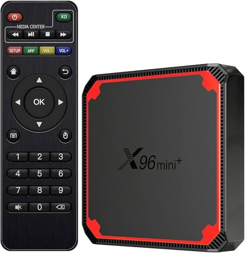 Android TV Box X96mini Plus 4K 2 Go/16 Go TV Box Android TV Android 9.0 Double Wi-FI 2,4 G et 5 G Amlogic S905W4 Quad Core Puce Lecteur multimédia