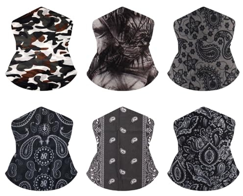 VPB 6 Stück Multifunktionstuch Schlauchschal Herren Damen – Elastisch, Winddicht & Schnelltrocknend Loop Schal Halstuch Gesichtsmaske für Skifahren, Radfahren, Wandern Outdoor