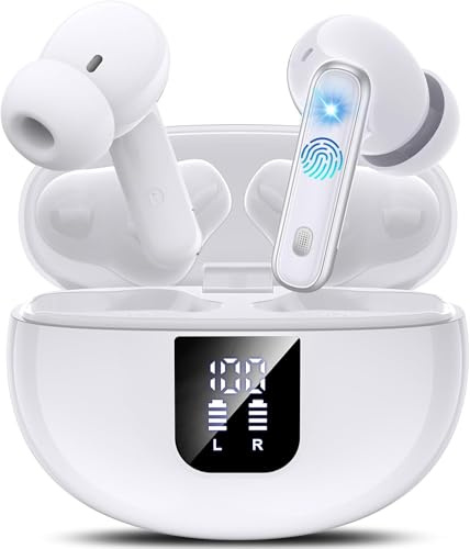EUQQ Bluetooth-Kopfhörer 5.4, kabellos, mit aktiver Geräuschunterdrückung, ANC, 36 Stunden Wiedergabezeit, HiFi-Stereo-Sound, USB-C-Ladung, IP7 wasserdicht
