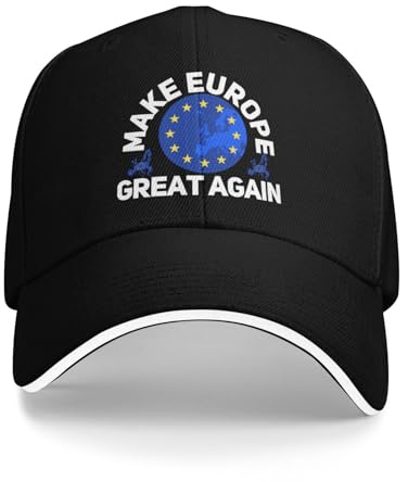 ACEPrints „Make Europe Great Again-Kappe, „I Love Europe-Truckerkappe für Damen und Herren, Schwarz