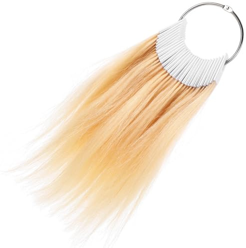 UKCOCO Nuancier Cheveux Réels 30 Pièces Mèches pour Test Capillaire, Échantillons en Cheveux Humains pour Expérimenter la Teinture Blanchiment
