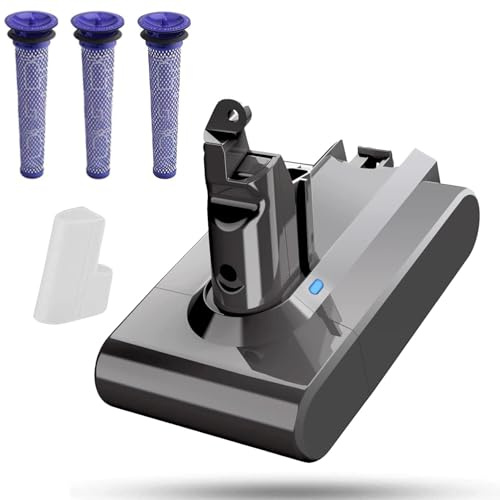 V6 Replacement Vacuum Battery Compatible with Dyson V6 Battery Animal DC62 | DC61 DC56 DC58 DC59 DC72 DC74 SV03 SV05 SV06 SV07 SV09 Absolute Motorhead Mattress Trigger Top Dog Animal Pro Baby+Child