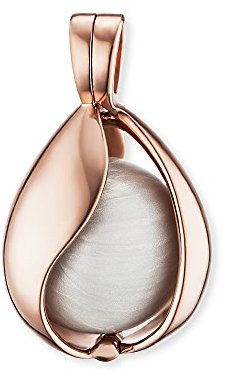 Engelsrufer Himmelsträne Anhänger für Damen mit Perlmutt Klangkugel Rosévergoldet 925er-Sterlingsilber Größe 28 mm