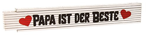 Zollstock Logo - Papa ist der Beste - mit Herz-Design Geschenk Vater-Tag Geburtstag
