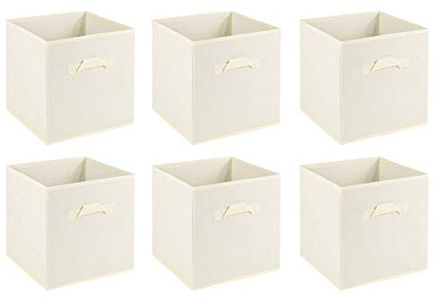 URBNLIVING Set of 6 Non-Woven Fabric Organiser Storage Boxes | Perfect for Organising Toys, Clothing, Books and Household Essentials with Fold-Flat Design and Multiple Colour Options
