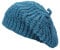 ZLYC Damen Kabel Stricken Baskenmützen Geflochtene Baggy Wolle Barett Winter Warmer Beanie(Blau),Einheitsgröße