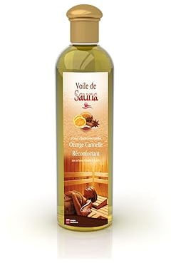 Camylle - Voile de Sauna Orange Cannelle - Fragrances à base d’Huiles Essentielles 100% Pures et Naturelles pour Sauna - Réconfortant aux arômes chauds et épicés - 250ml