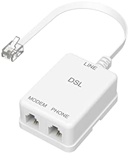 Hama - Filtro ADSL spina jack 6p 4c / 2 prese jack 6p 4c