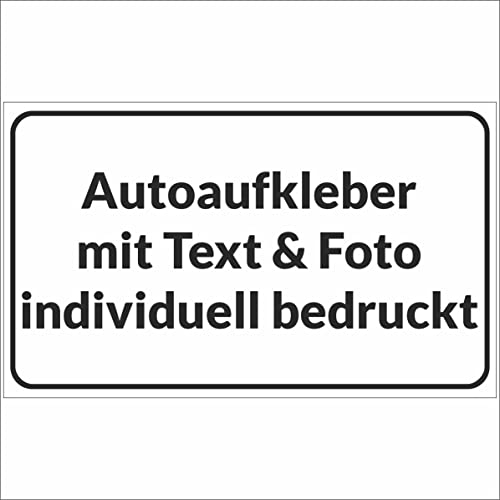Kiwistar Autoaufkleber - mit Wunschtext und Foto individuell bedruckt - Werbung für Firma Büro personalisiert für Auto, KfZ LKW (weiß, 40x40 cm)