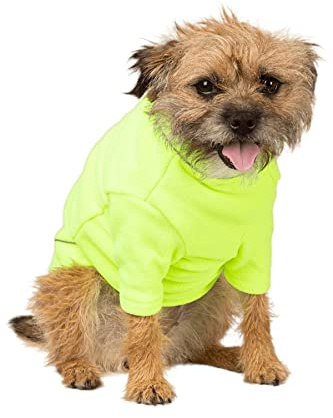 Rydale Neon Fleece Dog Jumper Puppy Jacket Winter Coat XS, S, M, L, XL Pet Clothes 3 Colours (Medium, Neon Yellow)