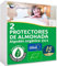 SLEEPZEN Kopfkissenschutz 40x60cm Biologischer Baumwolle Molton Zertifiziert OCS®, Nicht wasserdicht, 2er-Set kopfkissenschoner, Atmungsaktive und Saugfähige, Kopfkissenüberzug, kopfkissenschutz
