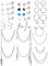 KALVICA 20G Helix Piercing Knorpel Ohrringe für Damen Edelstahl Ohrstecker Creolen Set Tropfen Ohrringe Kette Kleine Stern Mond Opal Flat Back Ohrstecker Hypoallergen Helix Tragus Piercing