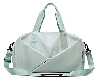 CORIOS Herren Sporttasche Damen Reisetaschen Duffle Bag Groß Weekender Übernachtung Tasche Oxford Kabinenreisetasche Trainingstasche Fitnesstasche Handgepäck Schwimmtasche mit Schuhfach Grün