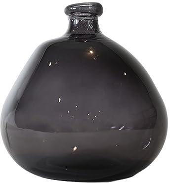 Sensei Maison - Vase Dame-Jeanne en Verre recyclé h 23 cm SCANDIC - 23 cm - Anthracite