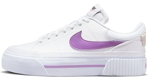 Nike Damen Court Legacy Lift Damenschuhe, White Rush Fuchsia Red Stardust Black, 40.5 EU