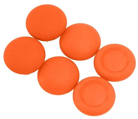 Verhindern Sie EIN Verrutschen der Joystick Tastenabdeckung, 6 in 1 Daumengriffe für PS5 für Elite Controller (Orange)