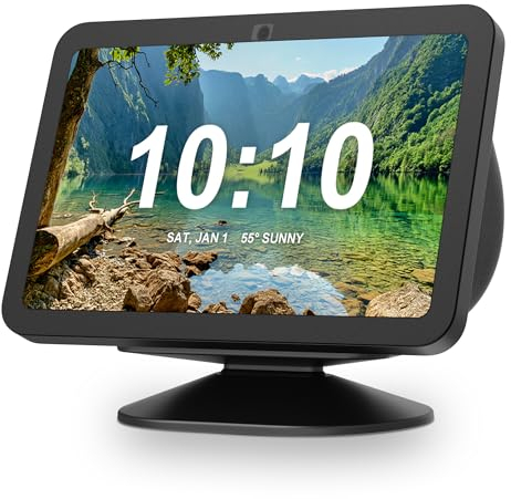 SOKUSIN Ständer für Echo Show 8 (3rd Gen) - Verstellbarer Neigungswinkel Smart Speaker Stand Tischhalterung Halterung Magnetisch Rutschfeste Basis Zubehör Kompatibel mit Echo Show 8 3rd Generation &
