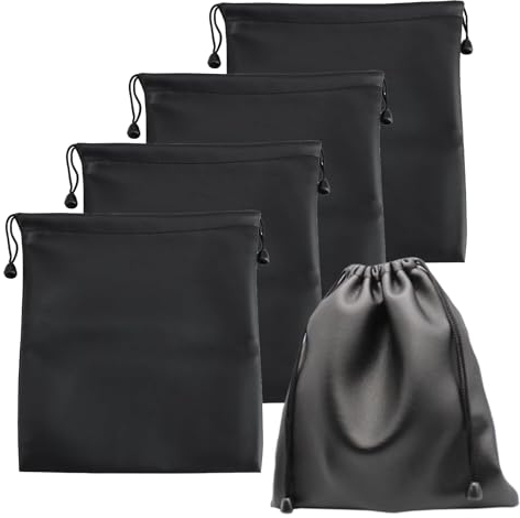 4 Pcs Convenient Headphone Storage Bag with Drawstring Set, Waterproof Headphone Carrying Bag for Travel and Protection, Earphone Bag for On-the-Go Use, Headphone Bag Used to Store Headphones