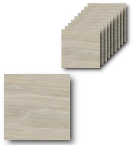 HOOZ 10x Fliesenaufkleber Steinoptik Beige - 30 x 30 cm - Selbstklebende Fliesen 10 Stück - Klebefliesen für Küchenrückwand - Wandpaneele Küche Wanddeko Schlafzimmer Wohnzimmer Badezimmer
