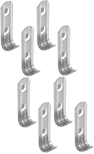 HOMSFOU 2sets Freezer Cooler Shelf Support Fridge Shelf Clips Stainless Steel Clips 4pcs*2