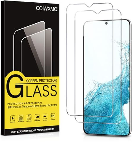 Coiwxmoi 2 Piezas Protector Pantalla para Samsung Galaxy S22 5G 6,1,Cristal Templado, Dureza 9H, Ultra Transparente, Anti Arañazos, Sin Burbujas,Ultra Resistente,para Samsung S22 5G, Clear