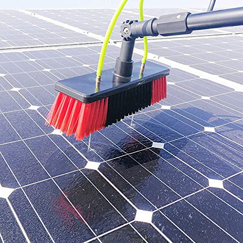 Asta professionale per la pulizia delle finestre da 12 m con strumento di pulizia del pannello fotovoltaico, spazzola multiuso per lavaggio di camion, finestre, pulitore estensibile con asta da 5 m e