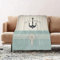 EOMKSE Kuscheldecke Flauschig Decke - weiche warme Fleecedecke 130x150cm als Decke Sofa,Retro Anker mit Kompass,Wohndecke oder Couchdecke überwurf