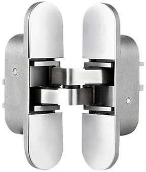CKQshenKouyicKQ Edelstahl 304 Verstecktes Holzkreuztürscharnier 180 Grad Faltbares verdecktes Scharnier for 80 kg Zimmertür(Silver)
