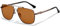 KANASTAL Groß Sonnenbrille Herren und Damen Retro Klassische Polarisiert Sonnenbrille mit Premium Quadratisch Metallrahmen UV400 Schutz, Matt Braun Rahmen Braun Gläser