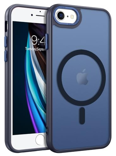 BENTOBEN Magnetic for iPhone SE/7/8 Phone Case[Compatible with MagSafe], Military Grade Drop Protection Matte Translucent Back Anti-Fingerprint Shockproof Cover for iPhone 7/8/SE(2020)/SE(2022), Blue