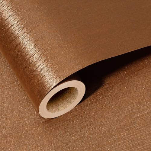 BIOBROWN Geschenkpapier Braun, Kraftpapier mit Perlglanz, 43 cm x 10 m | Glänzend strukturiertes Papier in Braun; für Geburtstag, Weihnachten, Vatertag und Feiertage