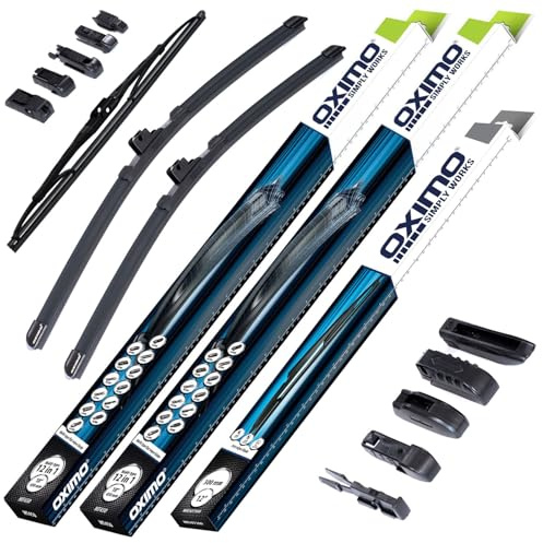 OXIMO Scheibenwischer für Audi A3 8P 8P1 Fließheck 2004-2013 | Front und Heckscheibenwischer, 3er Set Wischerblätter - links 600 mm, rechts 475 mm, hinten 340 mm