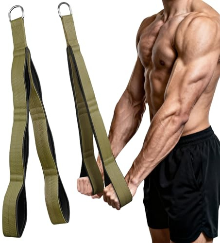 AOOSA Tricep Rope Cable Attachment, Heavy Duty Rope for Push Downs | Cable Overhead Presses with 3 Lengths of Handles, Multi Gym Accessory for Face Pulls, Overhead Press, Full-Body Exercises