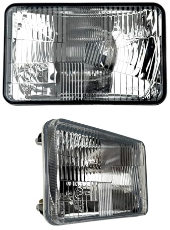 MelTruck 2x Hauptscheinwerfer Set kompatibel mit John Deere 7600 7700 7800 | H4 Traktor Scheinwerfer inkl. 12V Leuchtmittel | Frontscheinwerfer Metallgehäuse & Echtglas E20