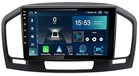 Android 15 Autoradio 2Din GPS Navi für Buick Regal Opel Insignia 2009-2013 9 Zoll Auto Bildschirm Radio mit Bluetooth 5.0 Carplay Android Auto WiFi 4G DSP SWC MIC+ AHD Rückfahrkamera(F 4Core 1+32G)
