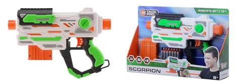 Tack Pro Blaster Spielzeugpistole Scorpion mit 14 Darts 35 cm Schaumstoff