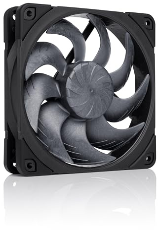 Noctua NF-A12x25 G2 PWM chromax.black, Leiser Hochleistungslüfter 120mm | Hoher Luftdurchsatz & Staudruck, Low-Noise, 25mm Lüfter für Kühler/Radiatoren/Gehäuse, großes Zubehörset, 1800RPM 4-Pin PWM