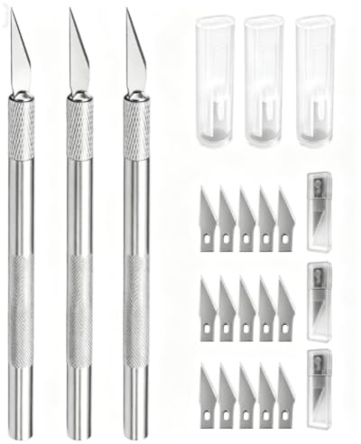 18 Pcs Craft Tool Set, Precision Hand Tool Kit for DIY Modeling Creative Project Detail Work (This product contains a bladed item. Adult supervision is recommended for all users under 18 years of age)