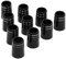 MUXSAM 10pcs Golf Iron Ferrules With Double Silver Ring For 0.370 Iron Shaft
