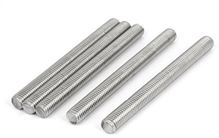 sourcing map 5 Stück Gewindestangen M12x140mm Edelstahl 304 Gewindestift Metrischem Vollgewinde Bar Gewindestäbe für Befestigung CNC-Werkzeugmaschinen 3D-Drucker Industrie Geräte