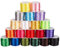 PandaHall 20 Farben 1mm Rattail Satin Nylon Faden Perlenschnur Zierschnur Schnur Bastelschnur für Halskette Armband Perlen Kumihimo Chinese Knot, 30m/Rolle