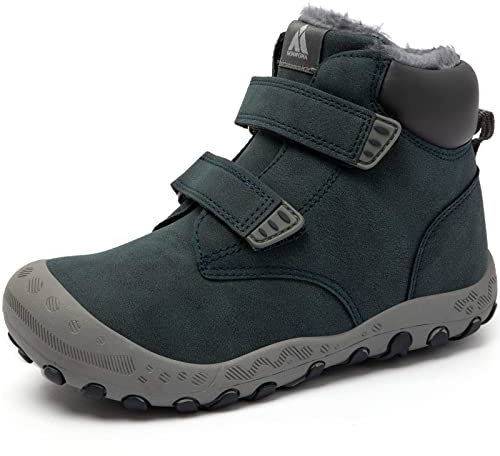 Mishansha Winterschuhe Jungen Mädchen Winterstiefel Kinder Schneestiefel Warm Winter Stiefel Winterboots Schneeboots Kinderstiefel Thermostiefel Wanderschuhe Blau,Gr.31