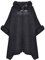 ZLYC Damen Winter Umhang Strickjacke Warm Kunstpelz Mäntel Poncho Cape mit Kapuze(Schwarz)