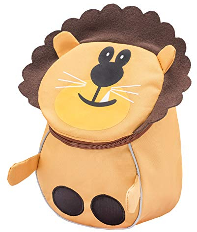 Belmil Kindergartenrucksack mit Brustgurt und Namensschild für 1-3 Jährige/Jungen - Mädchen / 4 L/Grün/in Tierform: Löwe (305-15 Mini Lion)