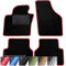 moto-MOLTICO Fußmatten Auto - Velours Autoteppiche passend für BMW 5er F10 F11 (2010-2013) - 4-teiliges Set - Schwarze Automatten mit Roten Ziernähten