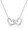 ALBERTBAND Collier prénom personnalisé, colliers pour femmes, 1-5 pendentifs coeur, avec gravure de noms pour fille grand-mère femme fête des mères (2 names)